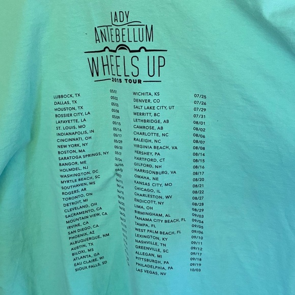 Lady Antebellum Wheels Up 2015 Tour Graphic t-Shirt country music band sz XL - Picture 8 of 14